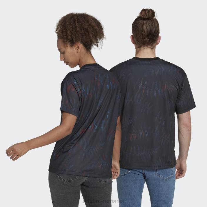 Adidas tricou acasă negru negru ferns sevens (neutru de gen) unisex alb negru 2JBN13888