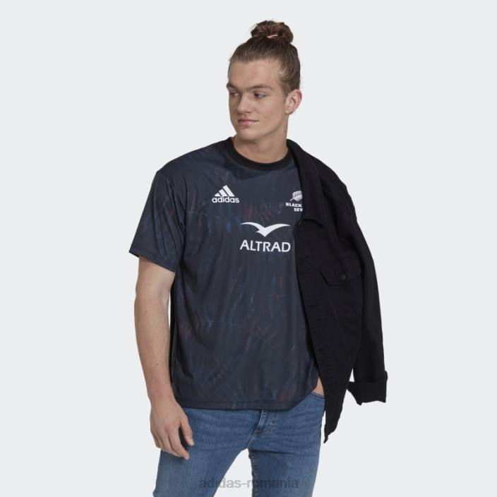 Adidas tricou acasă negru negru ferns sevens (neutru de gen) unisex alb negru 2JBN13888