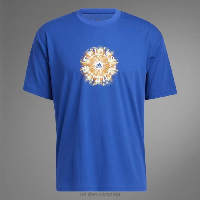 Adidas tricou grafic pentru alergare albastru regal (neutru de gen) unisex albastru regal 2JBN14686