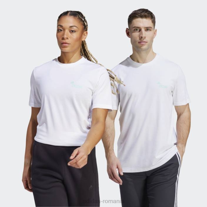 Adidas tricou grafic pentru ciclism (neutru de gen) alb unisex alb 2JBN14402