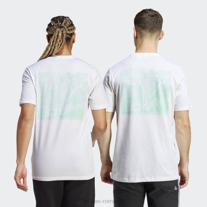 Adidas tricou grafic pentru ciclism (neutru de gen) alb unisex alb 2JBN14402