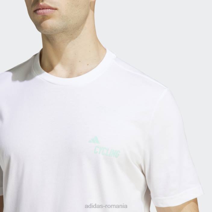 Adidas tricou grafic pentru ciclism (neutru de gen) alb unisex alb 2JBN14402