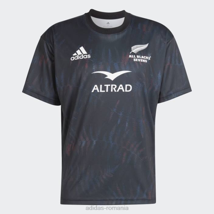 Adidas tricoul de acasă all blacks sevens (neutru de gen) negru unisex alb negru 2JBN14299