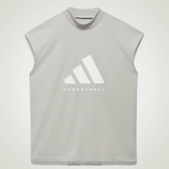 Adidas Tricou fără mâneci de baschet gri metal unisex gri metal 2JBN3653