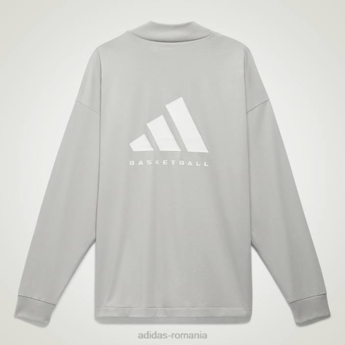 Adidas baschet cu mânecă lungă metal gri fierbinte unisex gri metal 2JBN13373