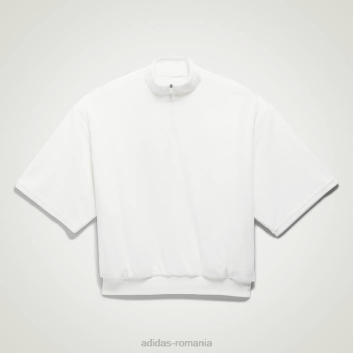 Adidas baschet velur 1/2 fermoar hanorac alb fashion unisex alb 2JBN1071