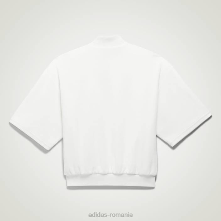 Adidas baschet velur 1/2 fermoar hanorac alb fashion unisex alb 2JBN1071