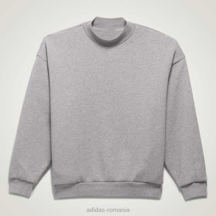 Adidas bluză de ovăz baschet heather crew hanorac fierbinte unisex fulgi de ovăz închis la culoare 2JBN788