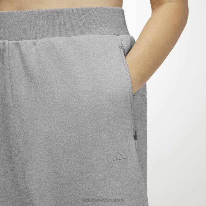 Adidas făină de ovăz întunecată caldă baschet heather pantaloni de trening unisex fulgi de ovăz închis la culoare 2JBN13103