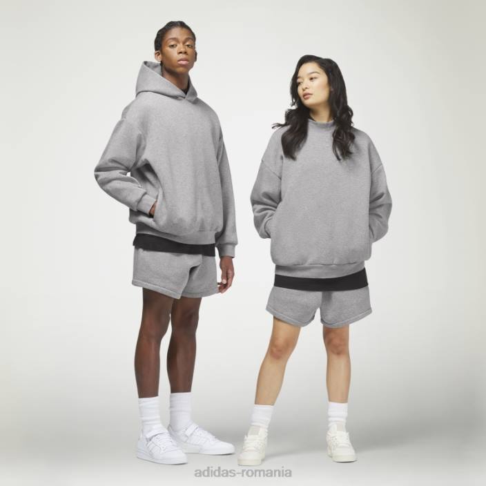 Adidas fulgi de ovaz inchis la moda pantaloni scurți de baschet heather unisex fulgi de ovăz închis la culoare 2JBN13616