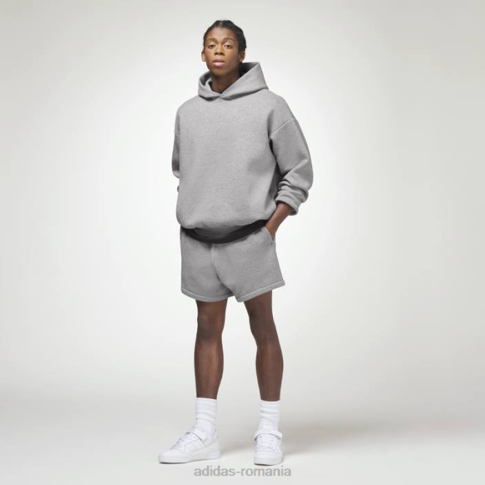 Adidas fulgi de ovaz inchis la moda pantaloni scurți de baschet heather unisex fulgi de ovăz închis la culoare 2JBN13616