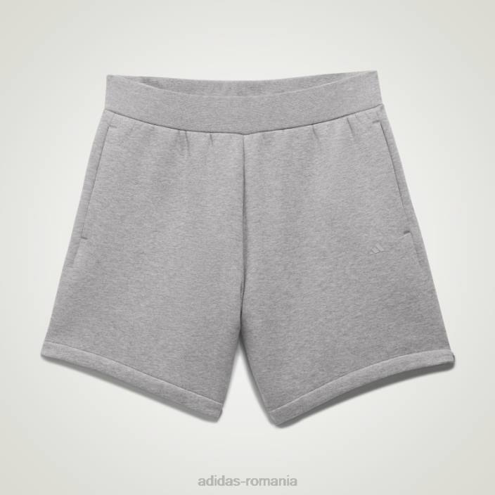 Adidas fulgi de ovaz inchis la moda pantaloni scurți de baschet heather unisex fulgi de ovăz închis la culoare 2JBN13616