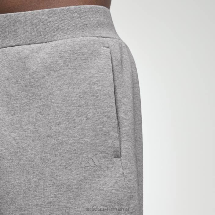 Adidas fulgi de ovaz inchis la moda pantaloni scurți de baschet heather unisex fulgi de ovăz închis la culoare 2JBN13616