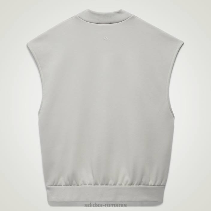 Adidas hanorac fără mâneci baschet metal gri fierbinte unisex gri metal 2JBN1082