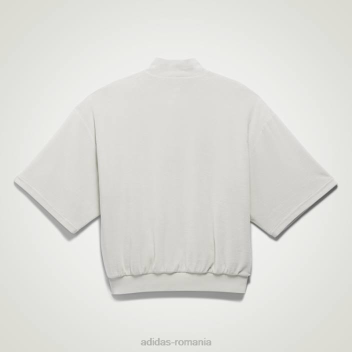 Adidas hanorac gri metalizat baschet velur 1/2 fermoar fierbinte unisex gri metal 2JBN1093
