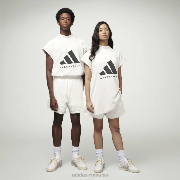 Adidas maiou de baschet alb fierbinte unisex alb 2JBN13553