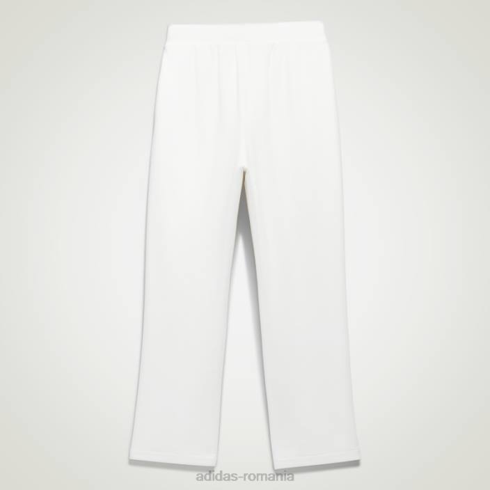 Adidas pantaloni albi de baschet din velur fierbinți unisex alb 2JBN13761