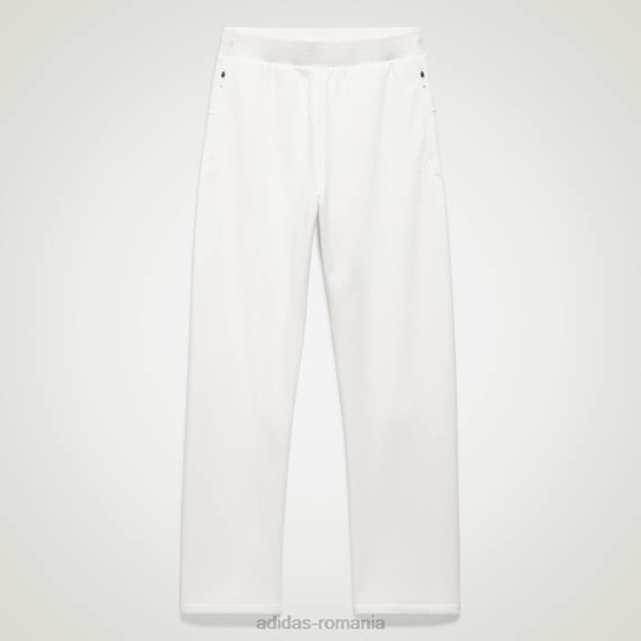 Adidas pantaloni de trening albi de baschet unisex alb 2JBN4943
