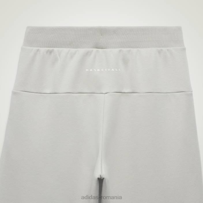 Adidas pantaloni de trening baschet gri metal unisex gri metal 2JBN5124