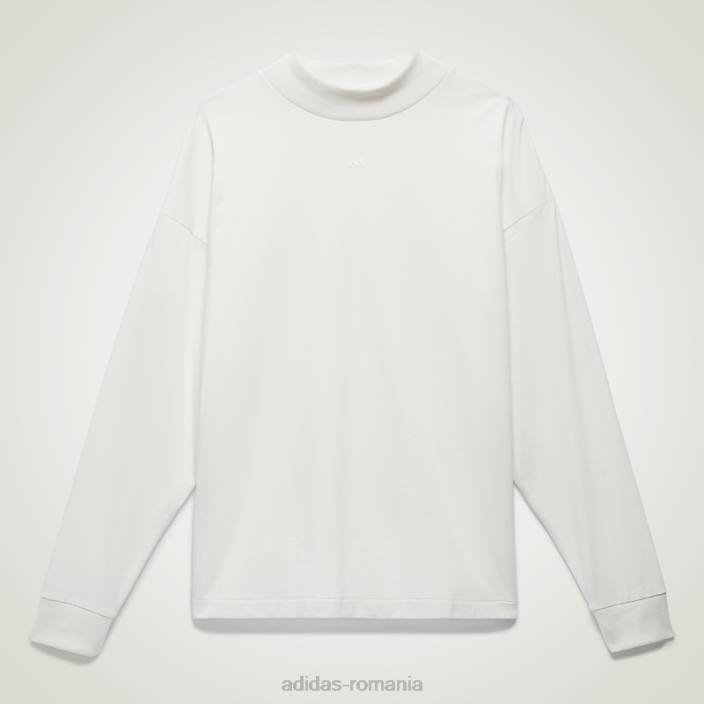 Adidas tricou cu mânecă lungă de baschet alb fashion unisex alb 2JBN4900