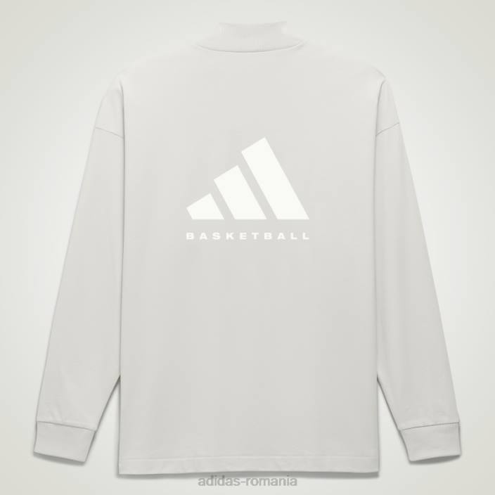 Adidas tricou cu mânecă lungă de baschet aluminiu fierbinte unisex aluminiu 2JBN4888