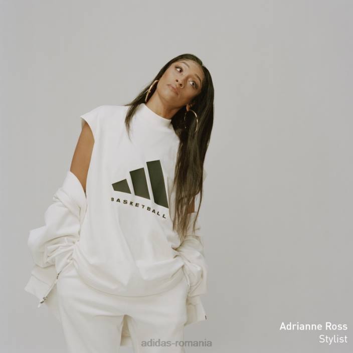 Adidas tricou fără mâneci baschet alb de modă unisex alb 2JBN852