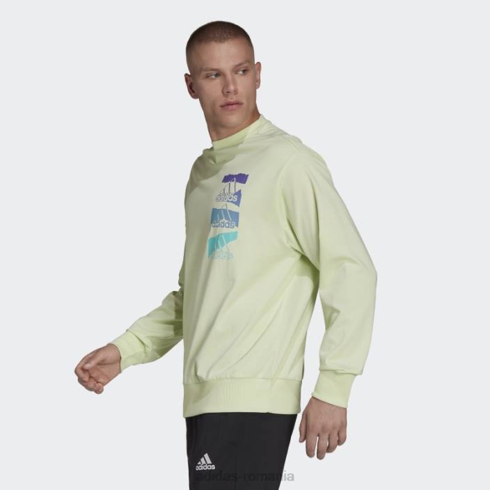 Adidas hanorac brandlove lime essentials (neutru de gen) unisex lămâie verde 2JBN15305
