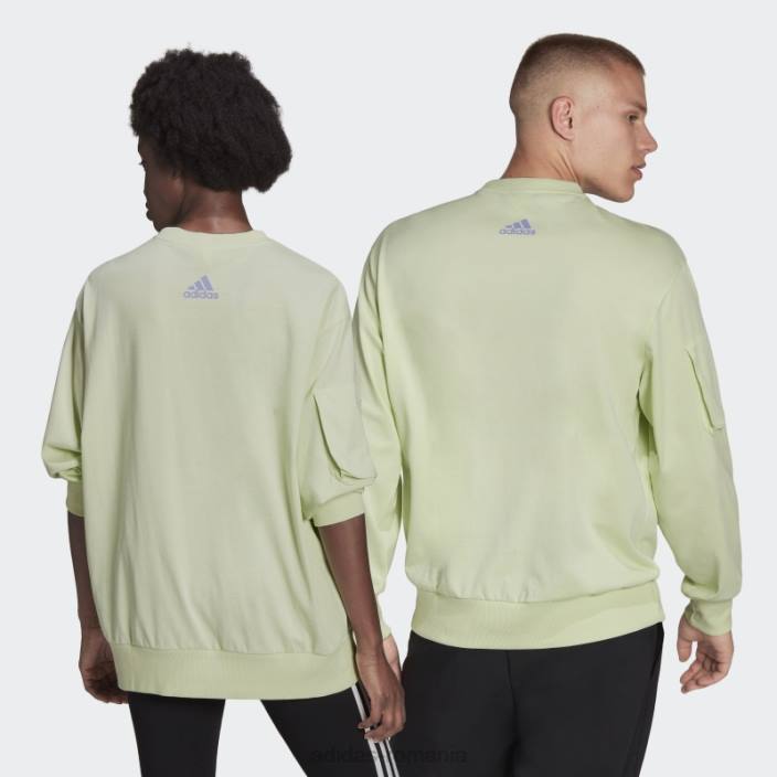Adidas hanorac brandlove lime essentials (neutru de gen) unisex lămâie verde 2JBN15305