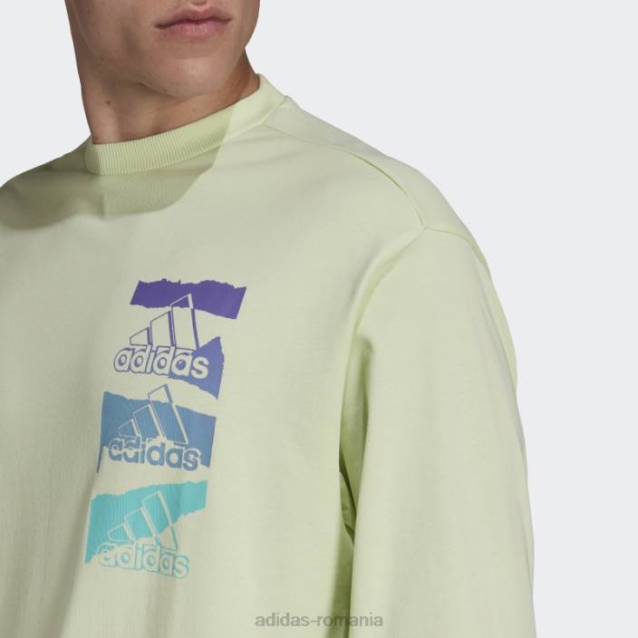 Adidas hanorac brandlove lime essentials (neutru de gen) unisex lămâie verde 2JBN15305