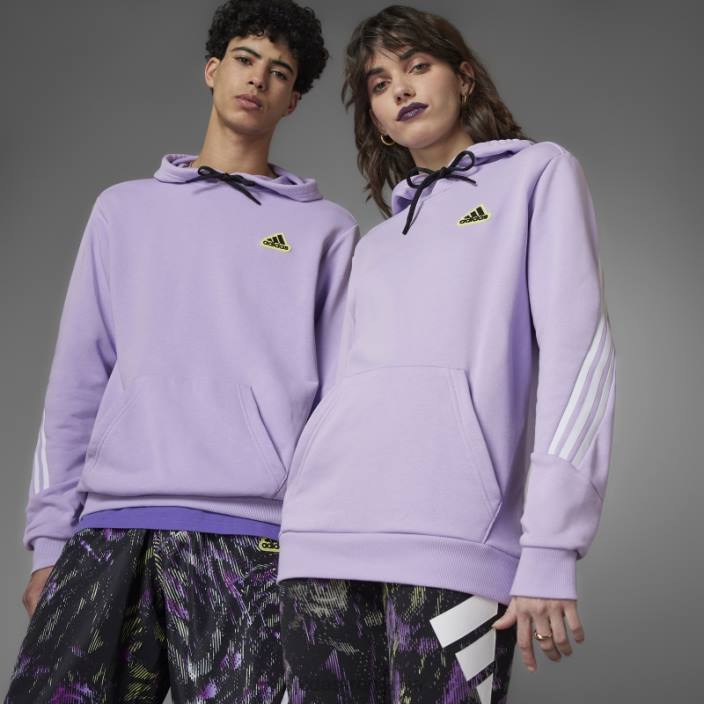 Adidas icoane viitoare hanorac hyperpulse (gen neutru) strălucire violet unisex strălucire violet/galben 2JBN10633
