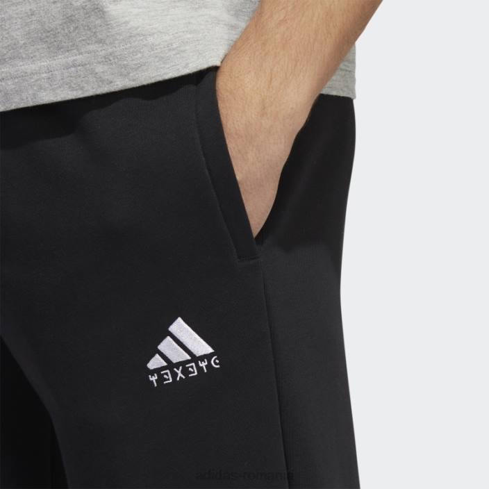 Adidas pantaloni de jogging grafic black marvel pantera neagră unisex negru 2JBN7061