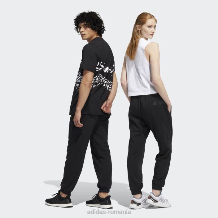 Adidas pantaloni grafic pantera neagra negri unisex negru 2JBN7309