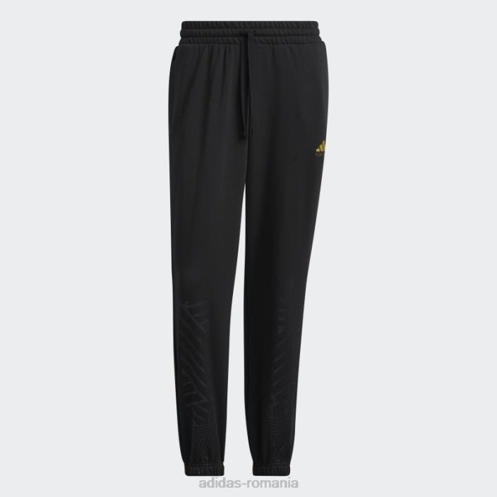 Adidas pantaloni grafic pantera neagra negri unisex negru 2JBN7309