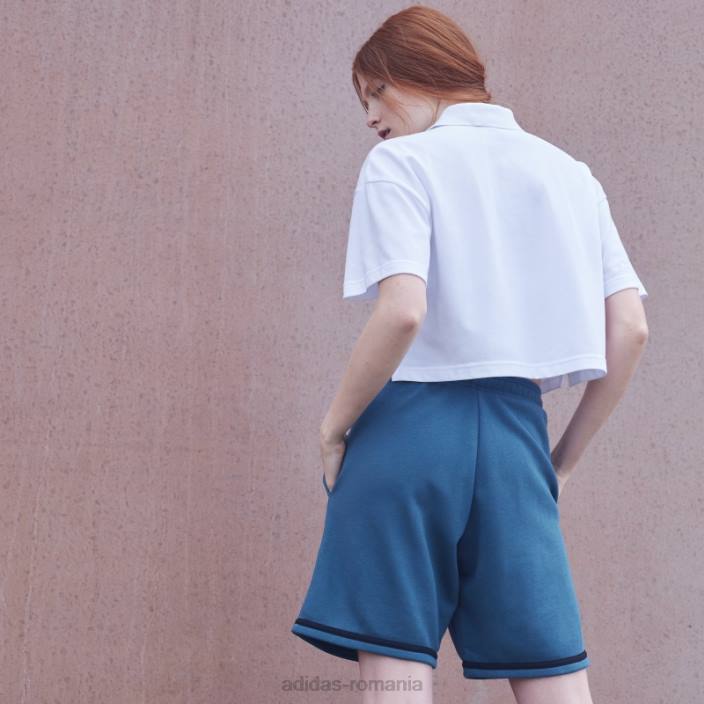 Adidas pantaloni scurți din țesătură franțuzească (gen neutru) viridian unisex viridiană 2JBN7195