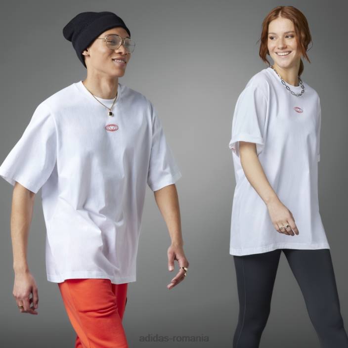 Adidas tricou alb de Ziua Îndrăgostiților adidas unisex alb 2JBN14007