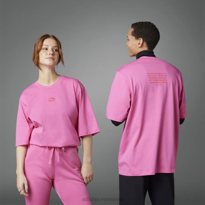 Adidas tricou de ziua îndrăgostiților adidas magenta unisex magenta 2JBN5184
