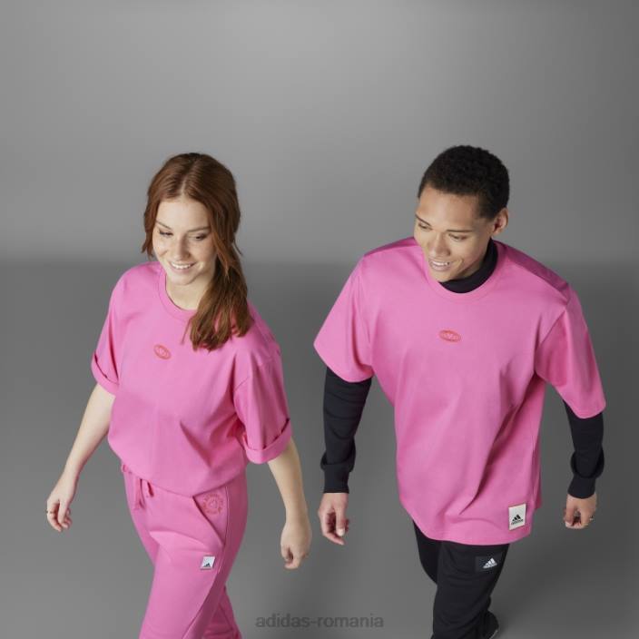Adidas tricou de ziua îndrăgostiților adidas magenta unisex magenta 2JBN5184