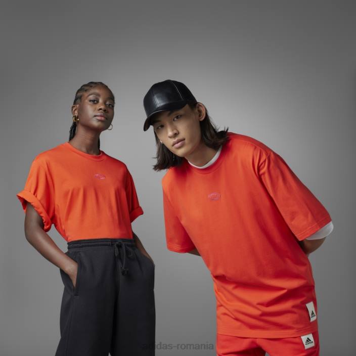 Adidas tricou roșu de Ziua Îndrăgostiților unisex roșu 2JBN5122