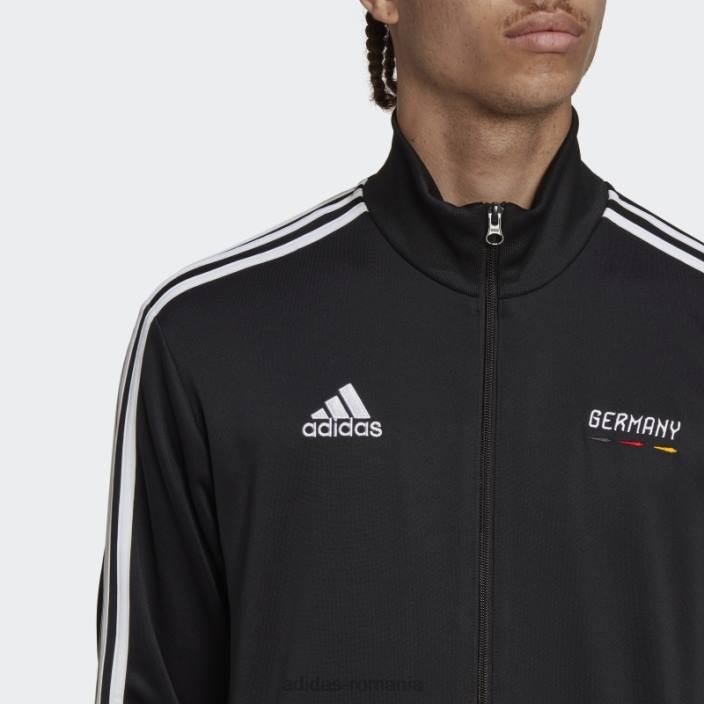 Adidas Cupa Mondială Fifa 2022 Germania Crew Track Top negru unisex negru 2JBN15079