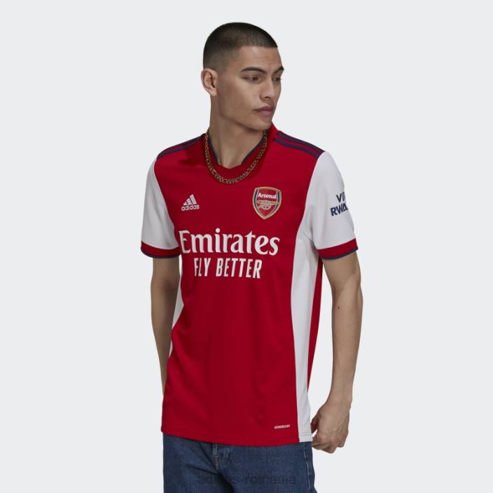 Adidas arsenal 21/22 tricou acasă alb unisex alb/stacojiu 2JBN1699