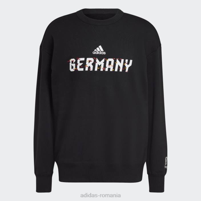 Adidas hanorac negru pentru echipajul cupei mondiale fifa 2022 germania unisex negru 2JBN15052