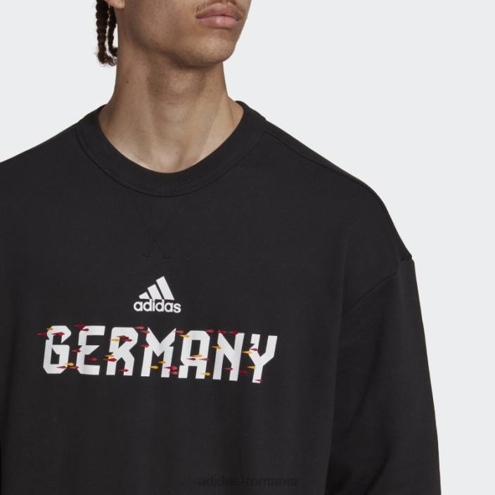Adidas hanorac negru pentru echipajul cupei mondiale fifa 2022 germania unisex negru 2JBN15052