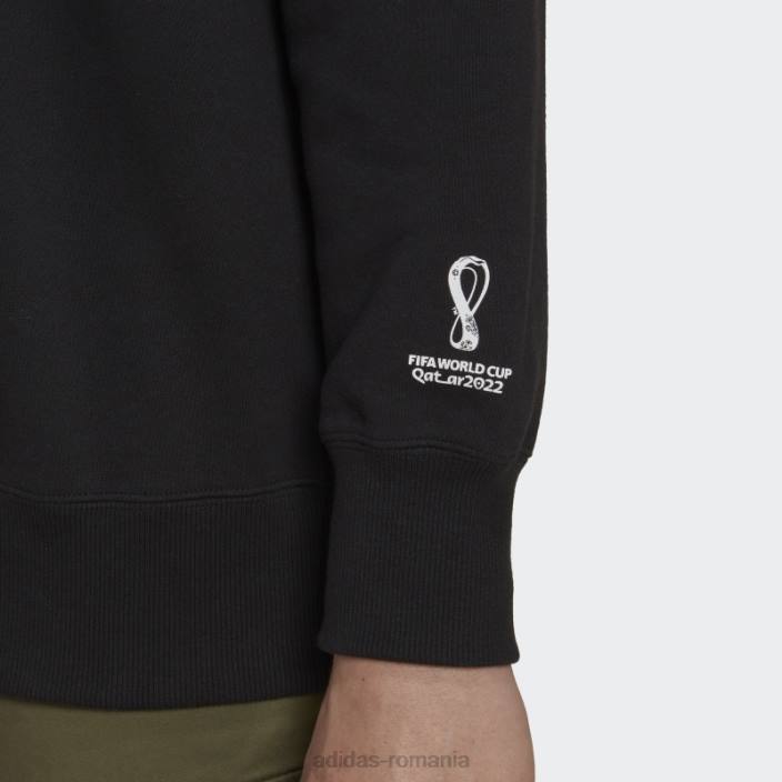 Adidas hanorac negru pentru echipajul cupei mondiale fifa 2022 germania unisex negru 2JBN15052
