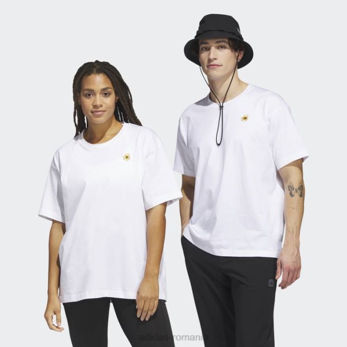Adidas alb adicross drop two tee (neutru de gen) adidas unisex alb 2JBN5073