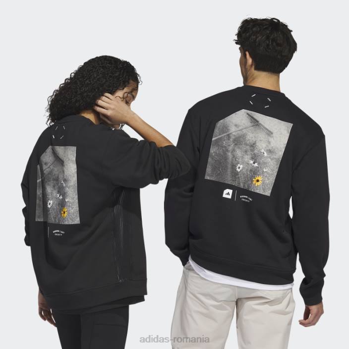 Adidas hanorac negru adicross x burning cart layer crew golf unisex negru 2JBN5332