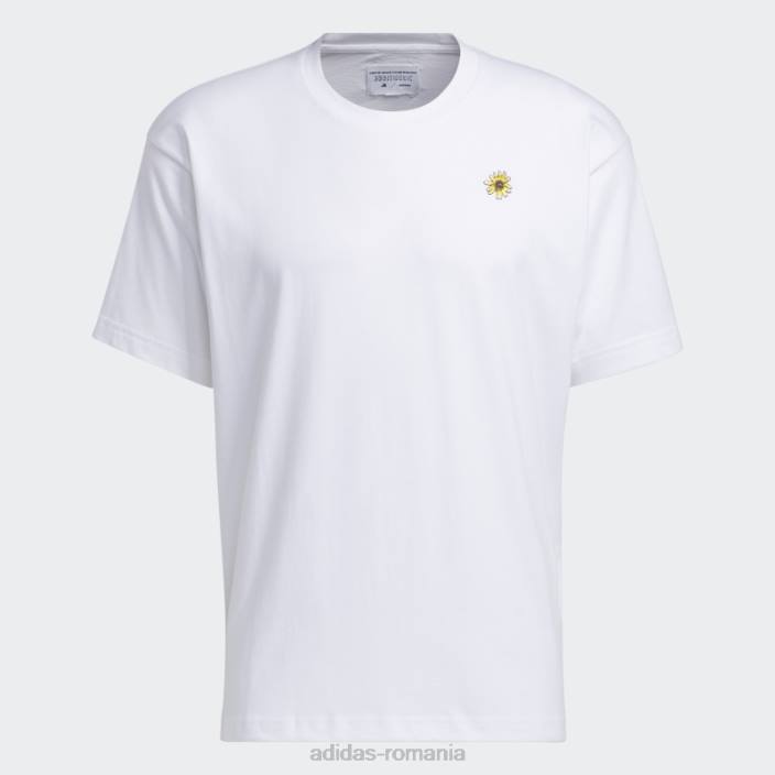 Adidas tricou alb adicross drop two (neutru de gen) unisex alb 2JBN1144