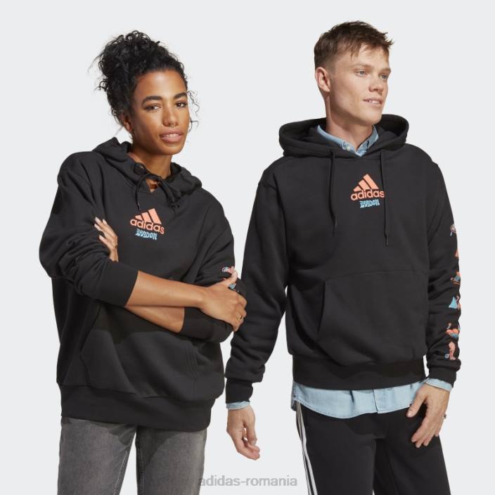 Adidas hanorac grafic negru unisex negru 2JBN13816