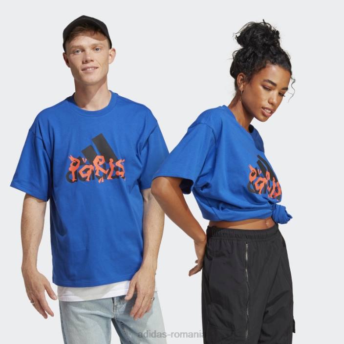 Adidas tricou grafic albastru regal unisex albastru regal 2JBN14384