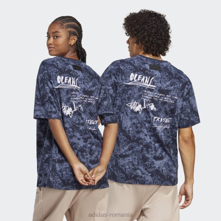Adidas tricou violet argintiu fashion x parley (neutru de gen) unisex violet argintiu/cerneală 2JBN13765