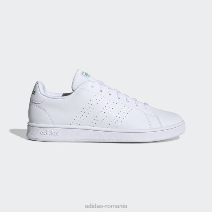 Adidas pantofi de bază avantaj alb unisex alb/verde 2JBN583